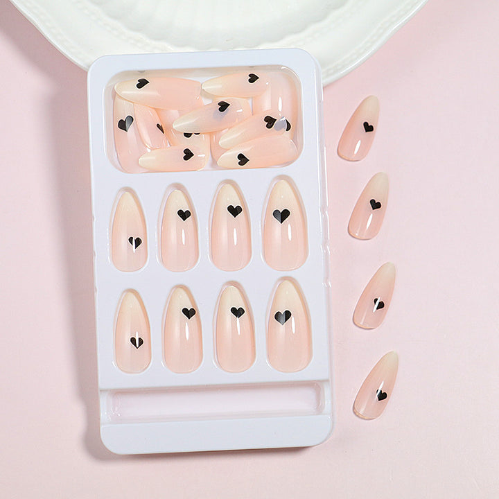 Heart-Accent Artistic Press-On Nails Kalsten