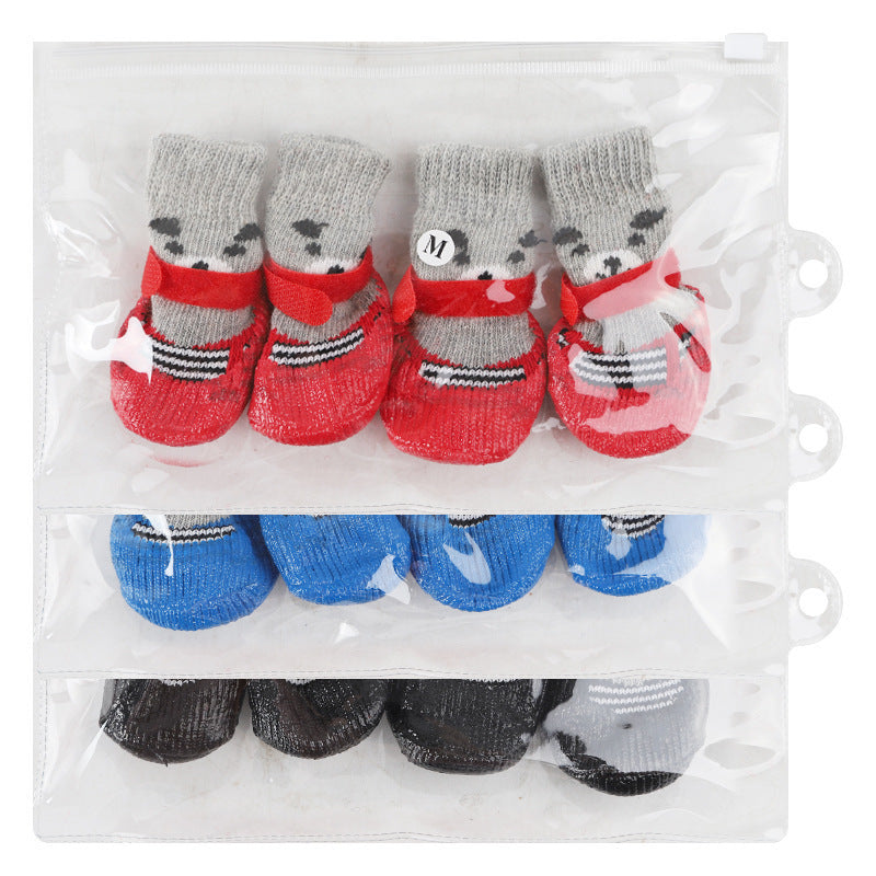 non-slip slippers with animal motifs