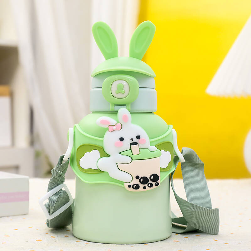 Ladies Insulated Water Bottle with Colorful Rabbit Design Kalsten