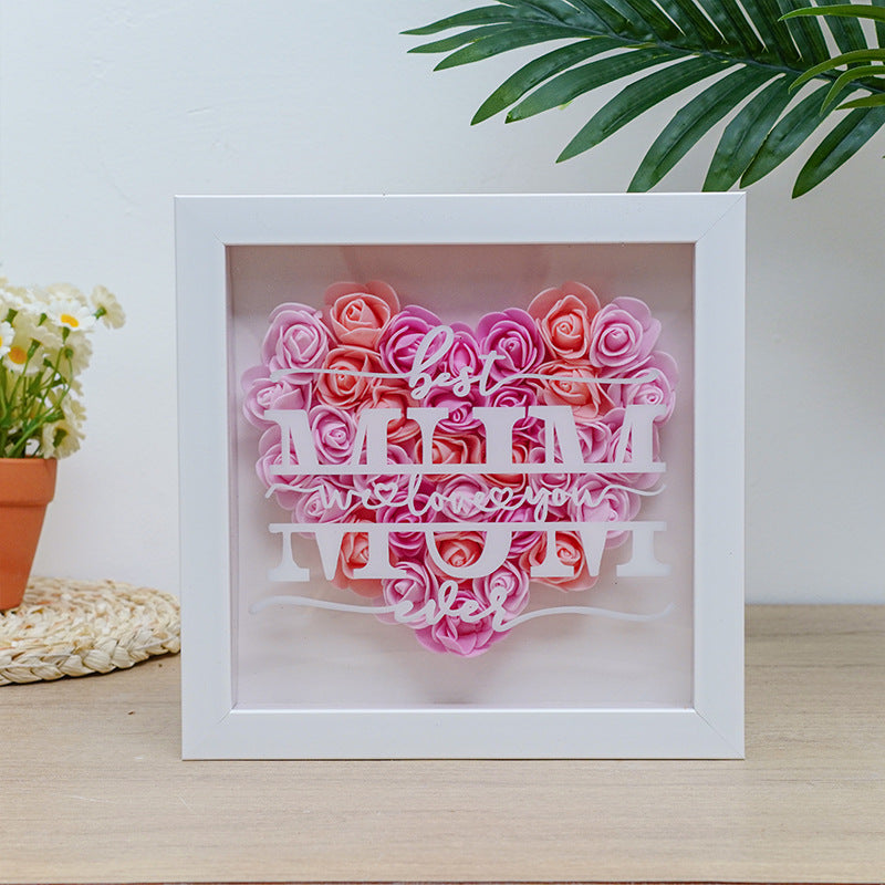 Square Shadow Box Display Frame With Removable Deep Well And Glass Cover