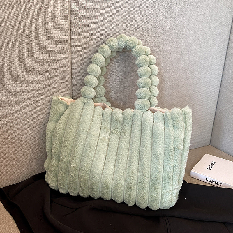 Plush Textured Handbag