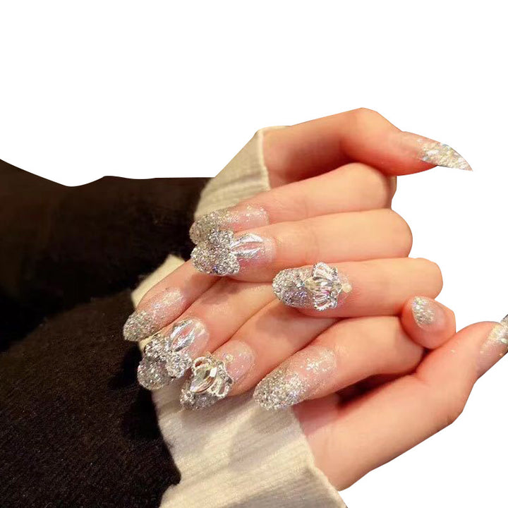 Glamorous Rhinestone-Accented Press-On Nail Art Set