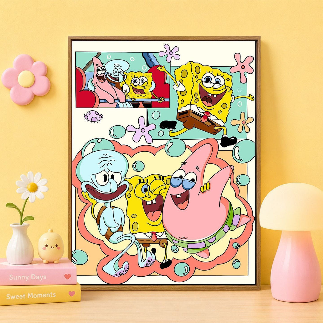 Cartoon Character Themed Wall Art Print Kalsten