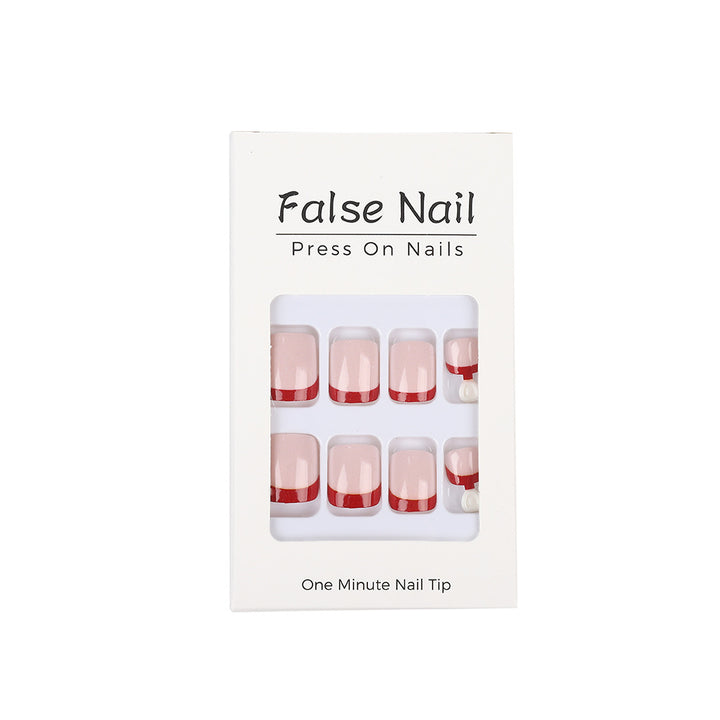 Acrylic nails in elegant design with tip decoration Kalsten
