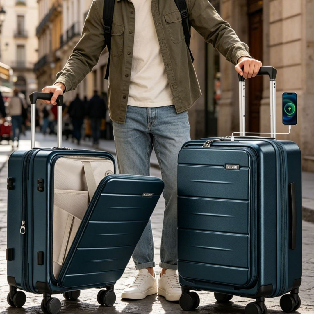 Unisex Multi-Functional Hard Shell Trolley Suitcase Kalsten