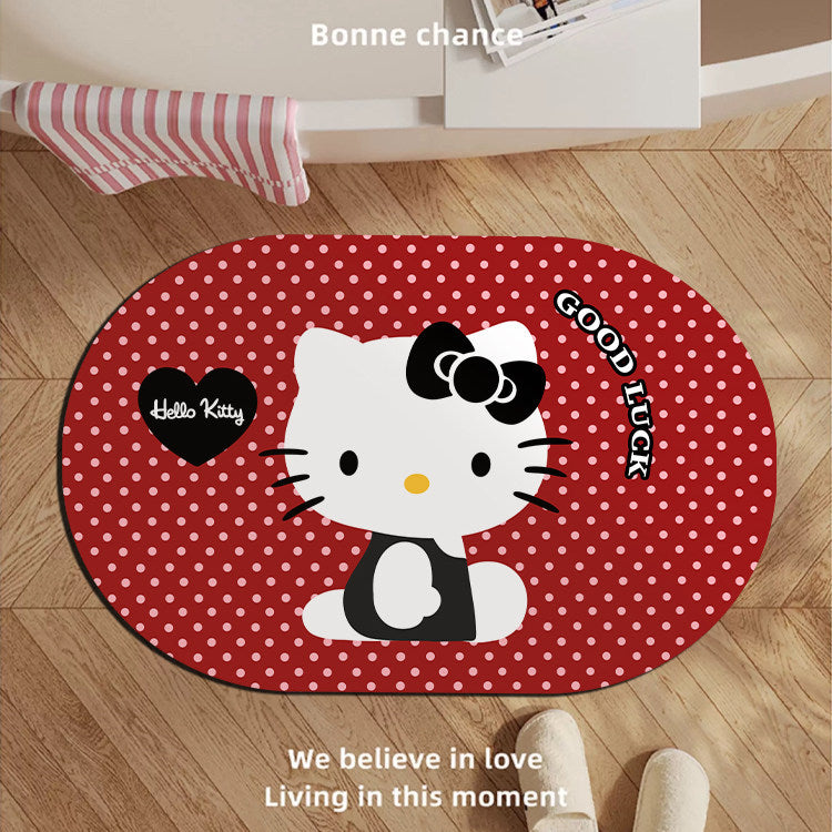 Playful Bunny-Themed Bath Mat