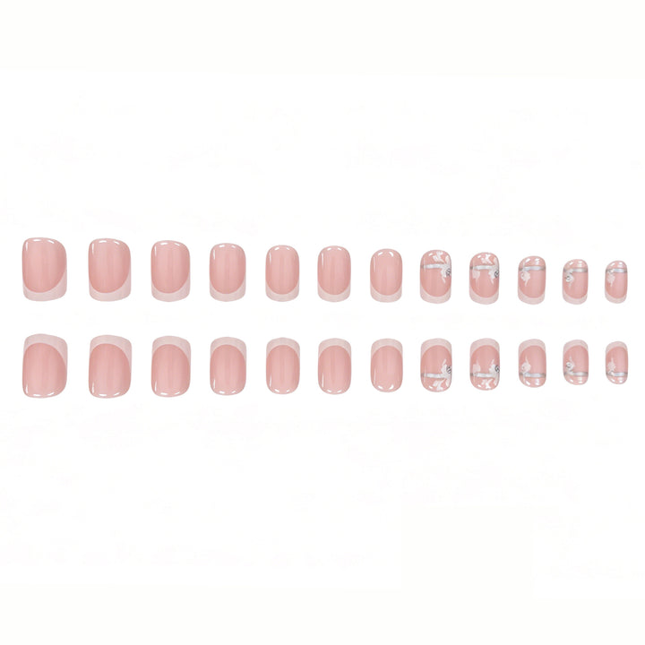 French Tip Floral Nail Art Enhancements Kalsten