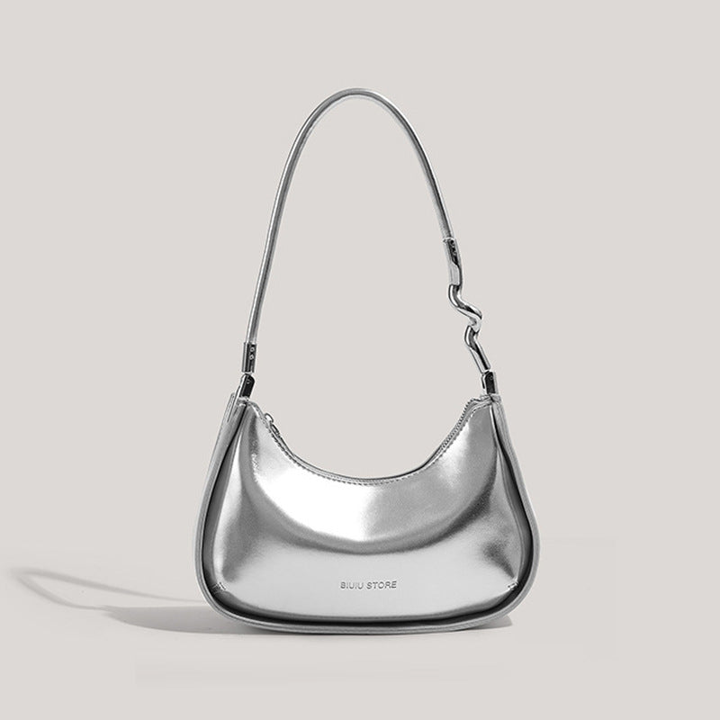 Sleek Metallic Evening Shoulder Bag Kalsten
