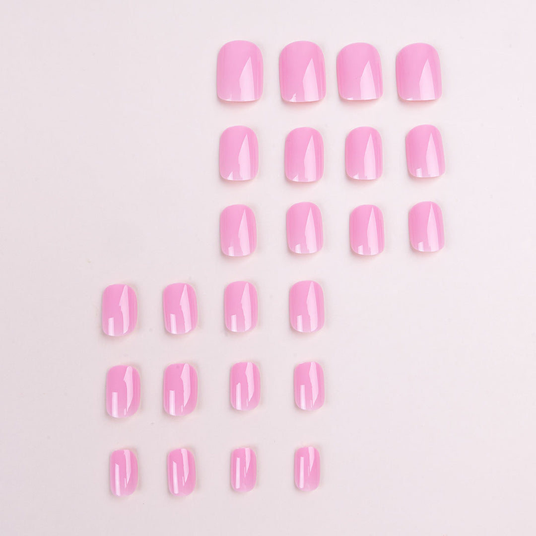 Glossy Pink Press-On Nail Set
