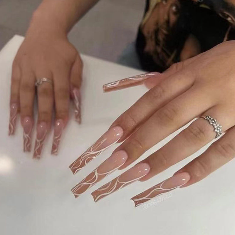 Artistic Floral Press-On Nail Tips