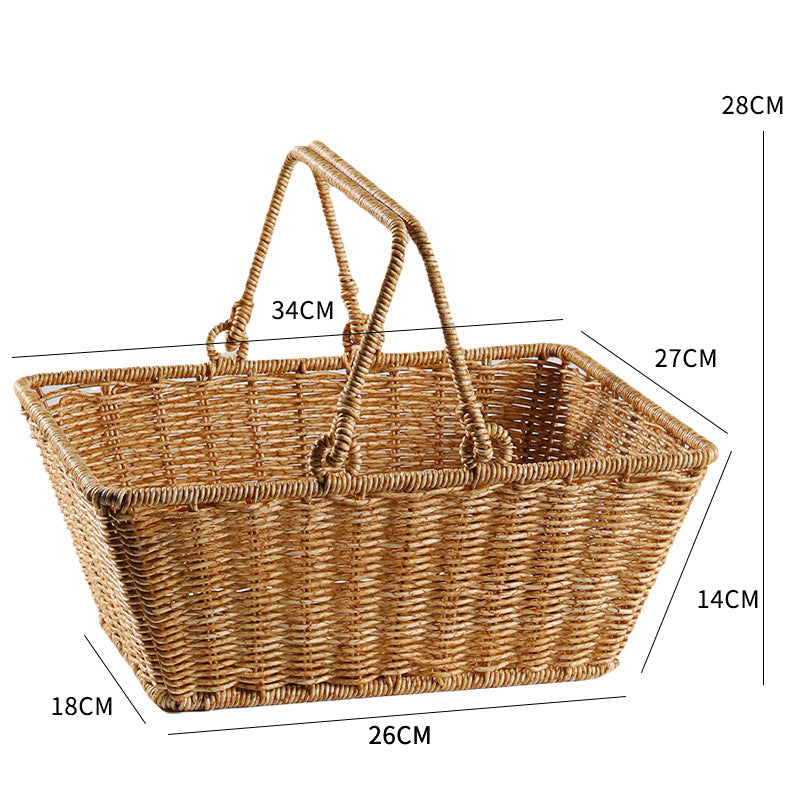 Unisex Rectangular Shopping and Storage Basket Kalsten