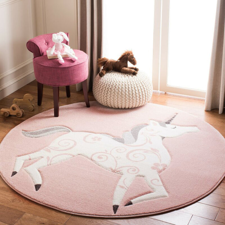 Rabbit-Themed Round Area Rug Kalsten