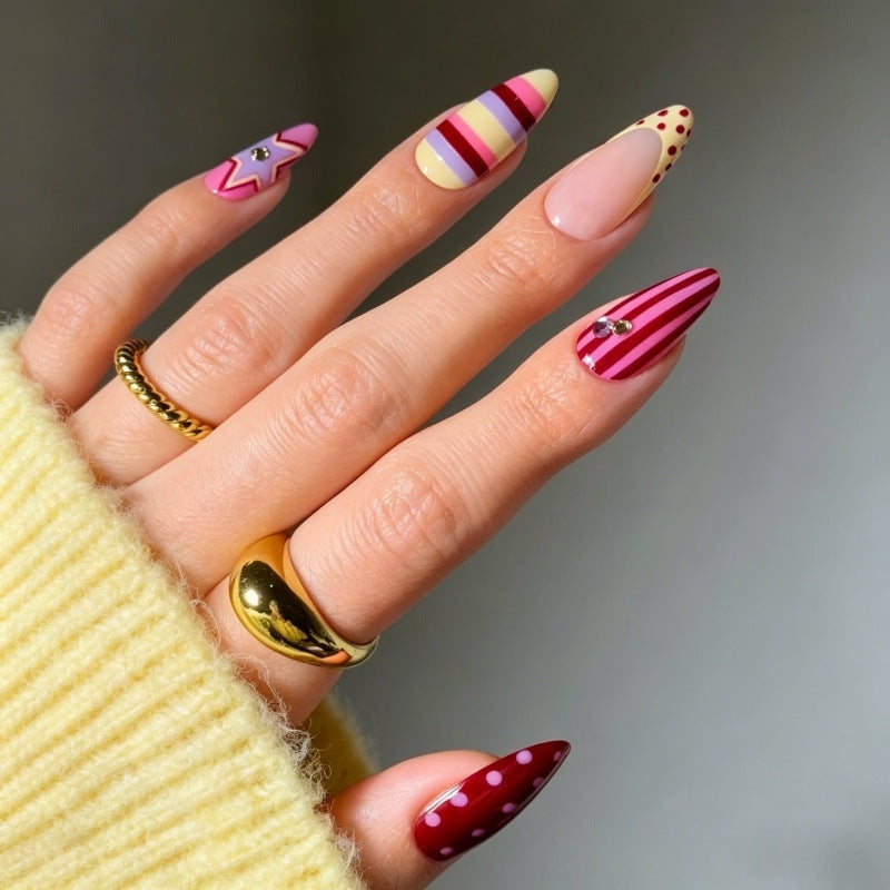 Artful Nail Set with Festive Patterns Kalsten