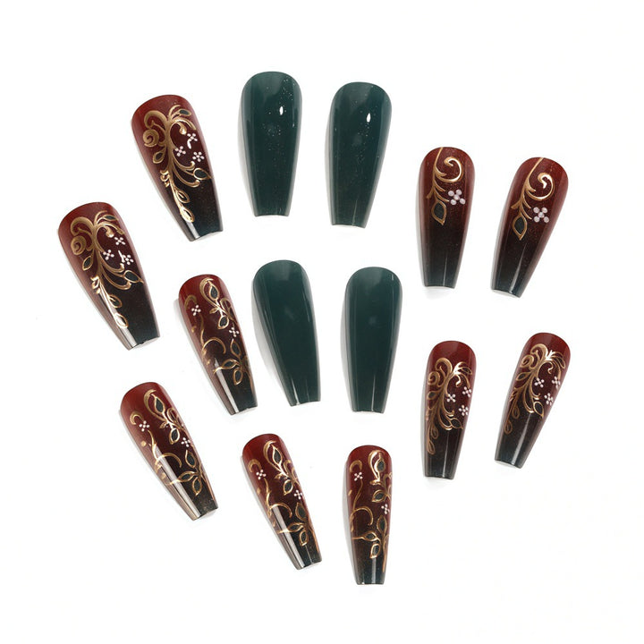 Artificial nails with elegant floral design Kalsten