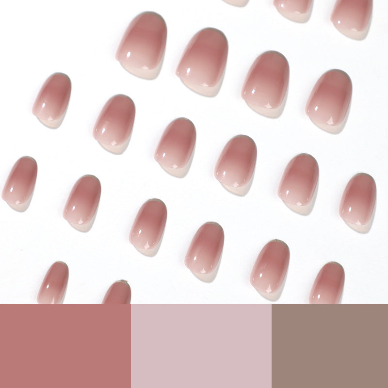 Elegant Gel Nail Extensions with Transparent Tips Kalsten