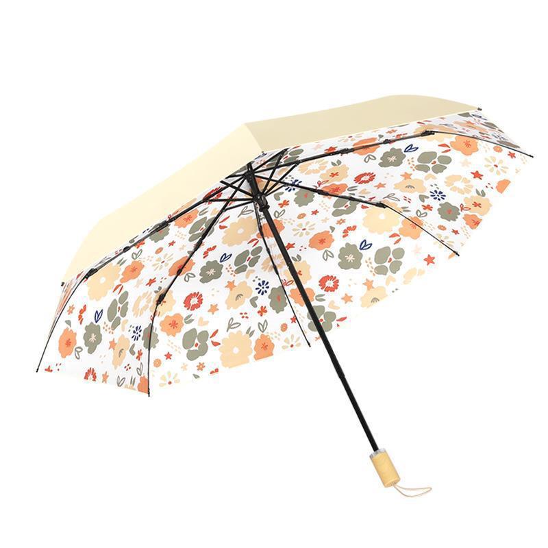 Ladies elegant and colorful folding umbrella with floral design Kalsten