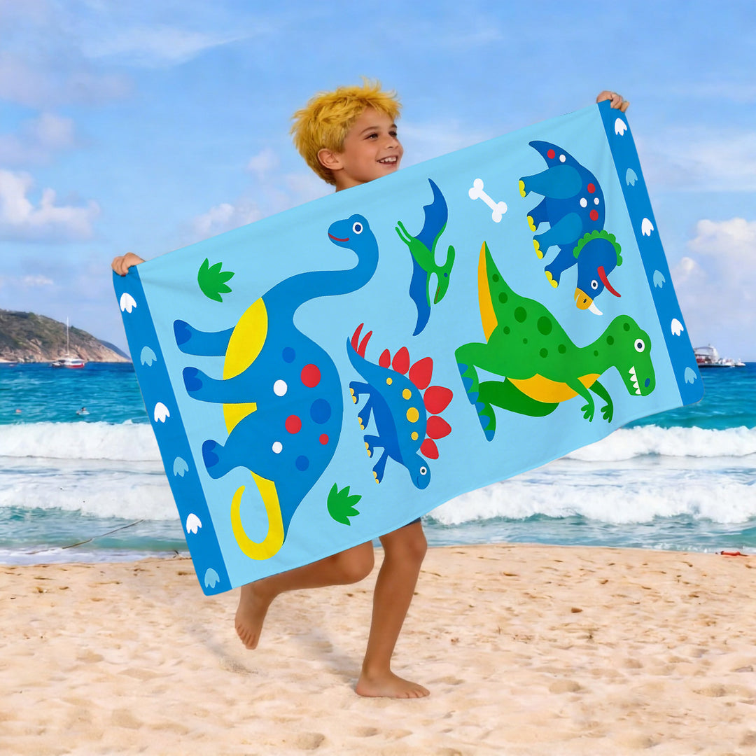 Beach towel with colorful horse motif Kalsten