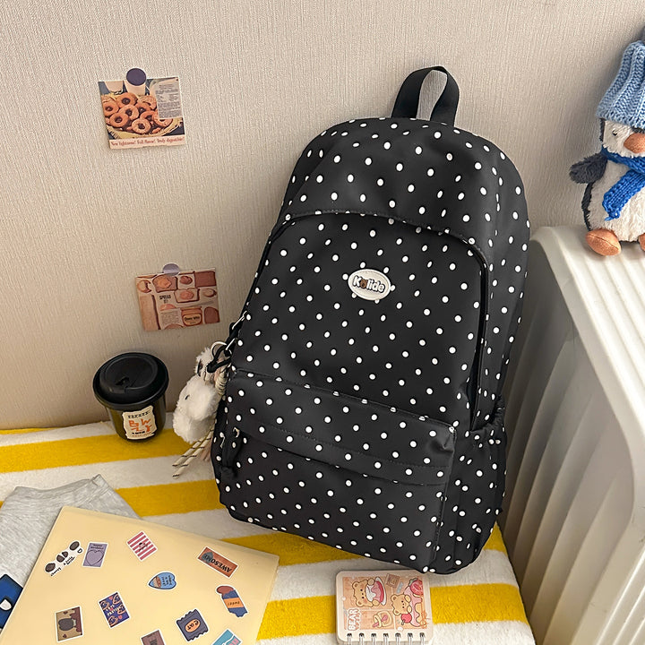 Stylish Polka Dot Lightweight Backpack Kalsten