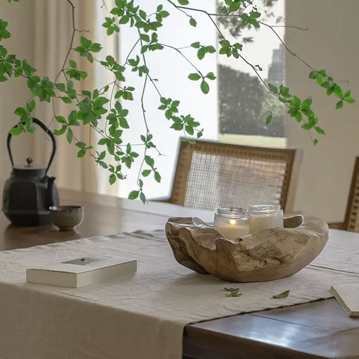 Natural Wood Decorative Bowl