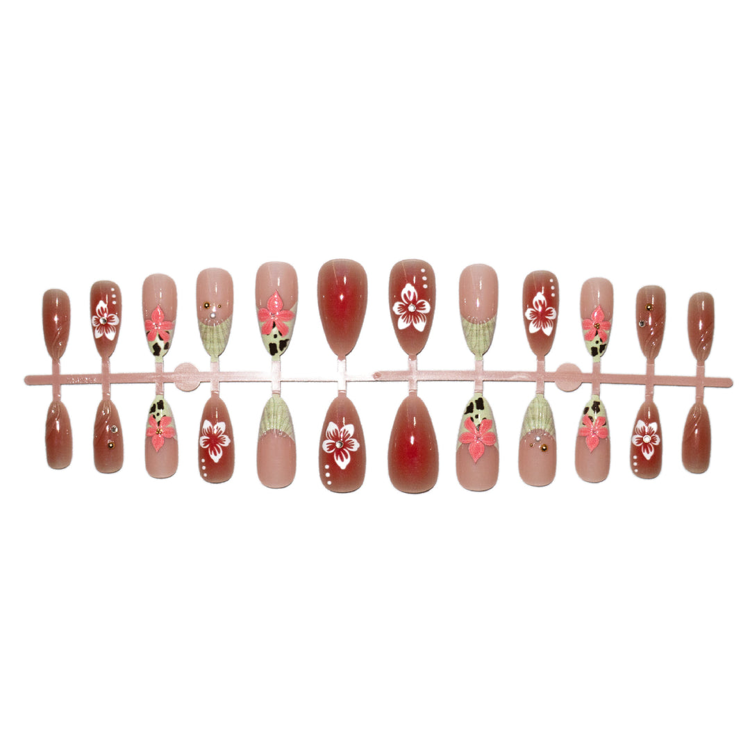 Artistic Floral Acrylic Nail Art Set