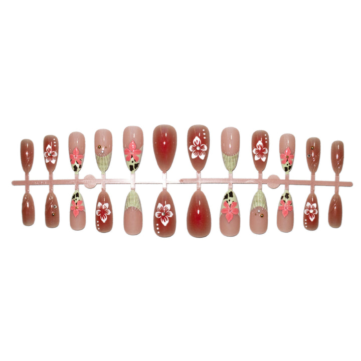 Artistic Floral and Animal Print Nail Art Set