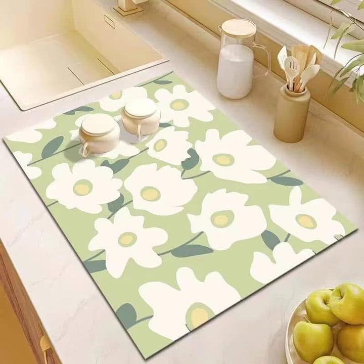 Playful Puppy-Themed Kitchen Mat