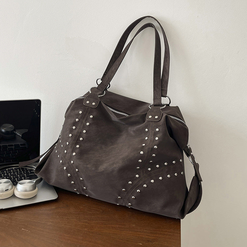 Decorative Studded Hobo Bag