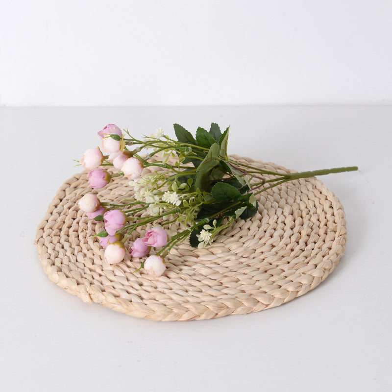 Elegant Faux Floral Rose Stem
