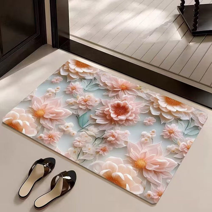 Elegant Floral Pattern Area Mat