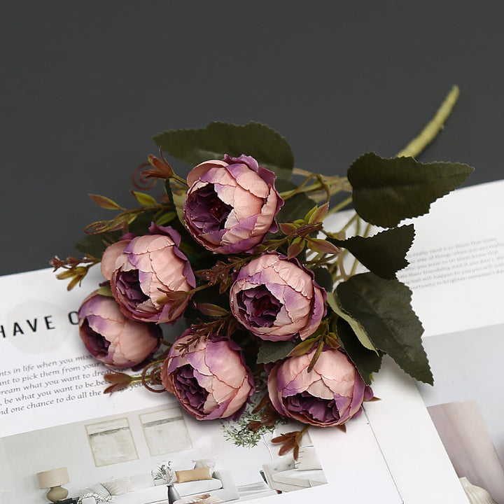 Decorative Faux Peony Bouquet for Home Display
