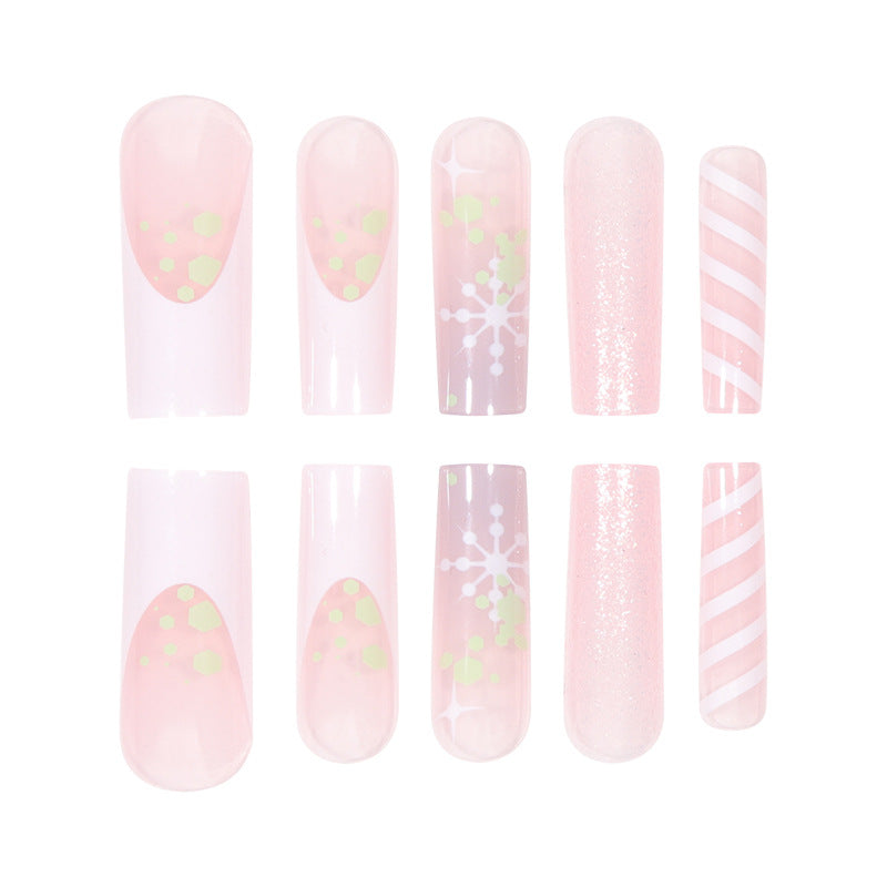 Festive Glittery Press-On Nails Kalsten
