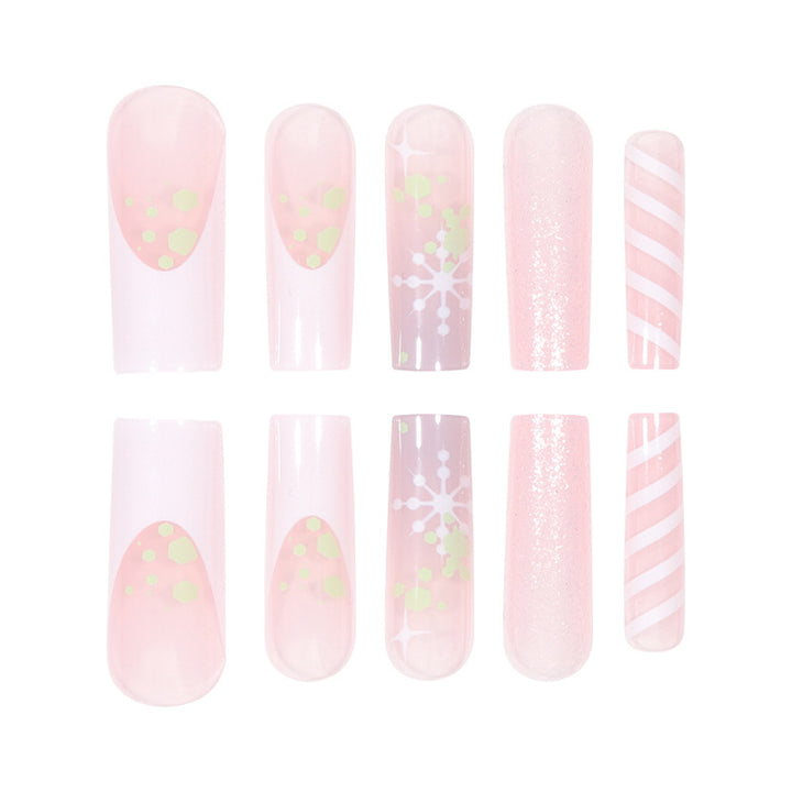 Festive Glittery Press-On Nails Kalsten