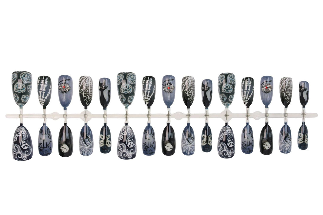 Halloween Artificial Nail Set with Unique Spooky Designs Kalsten