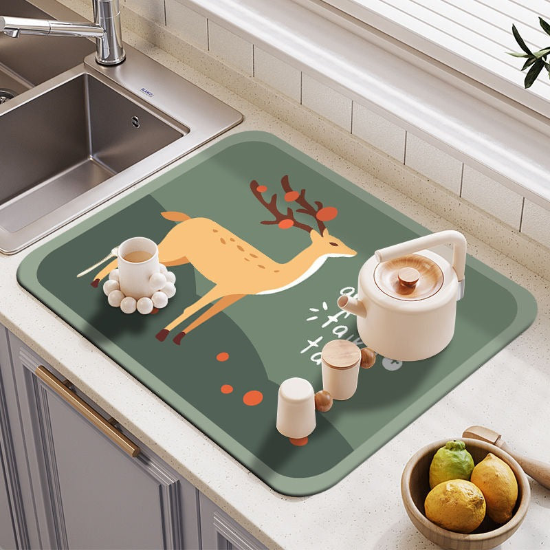 Decorative Eco-Friendly Kitchen Counter Mat