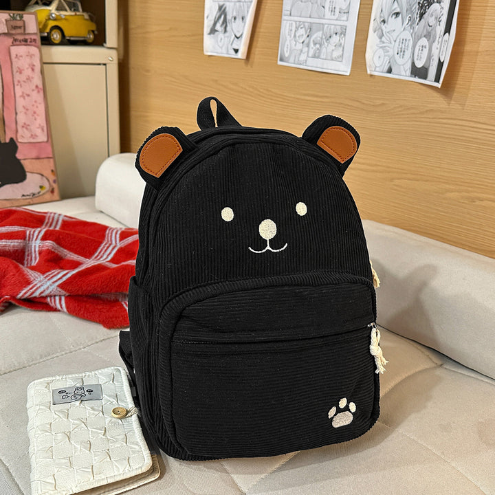 Backpack with Cute Bear Design and Practical Compartments Kalsten
