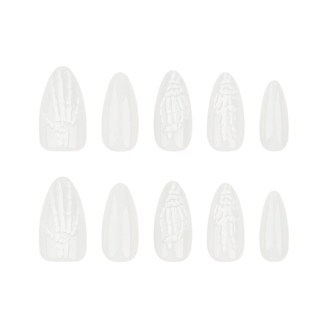 Artistic Nail Art in Skeleton Design Kalsten