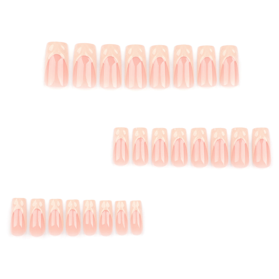 Artificial High-Quality Nail Extensions with Floral Design and Glossy Finish Kalsten