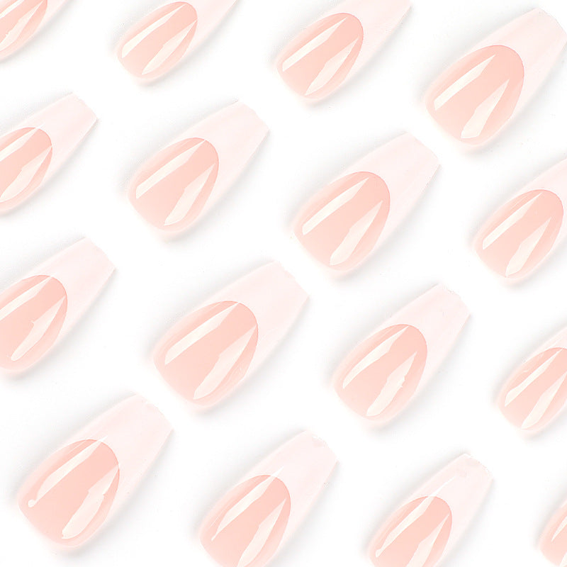 Elegant artificial nails with French design Kalsten