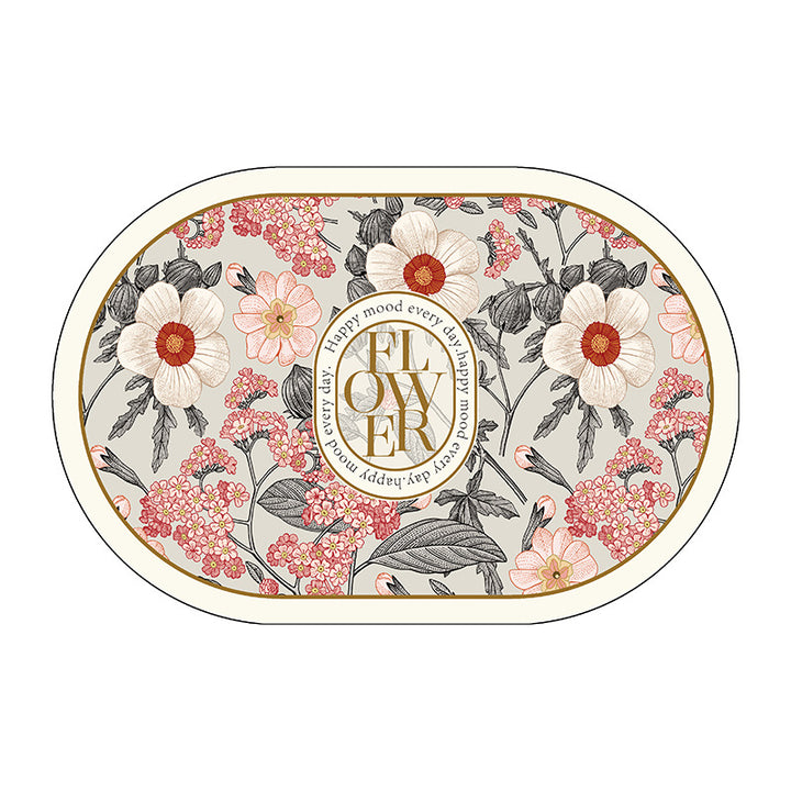 Floral Patterned Decorative Area Mat
