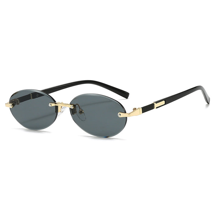 Women’s fashionable oval sunglasses with trendy metal frame Kalsten