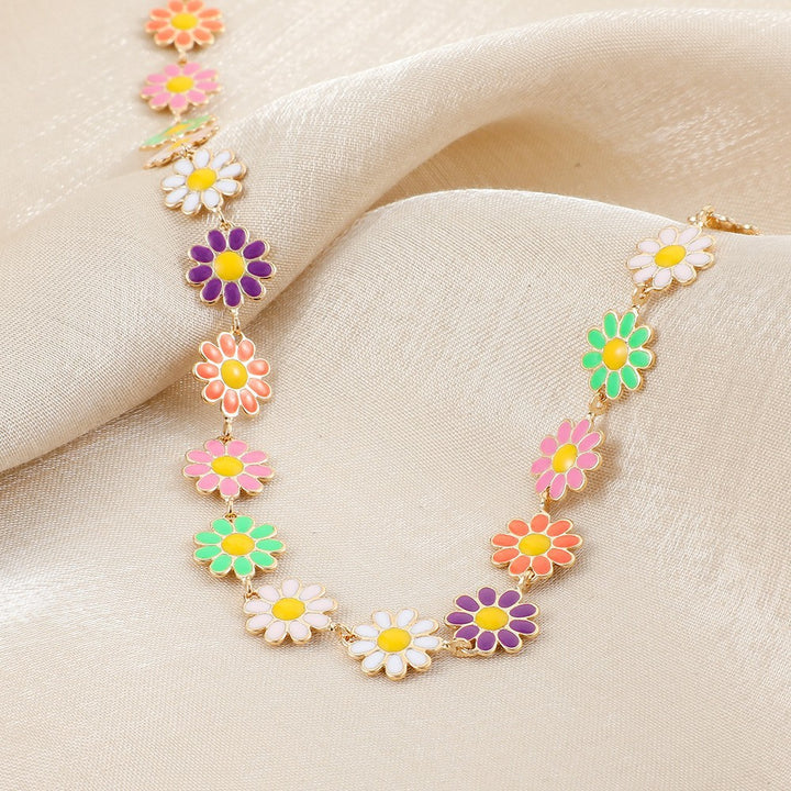 Floral Statement Chain Necklace Kalsten