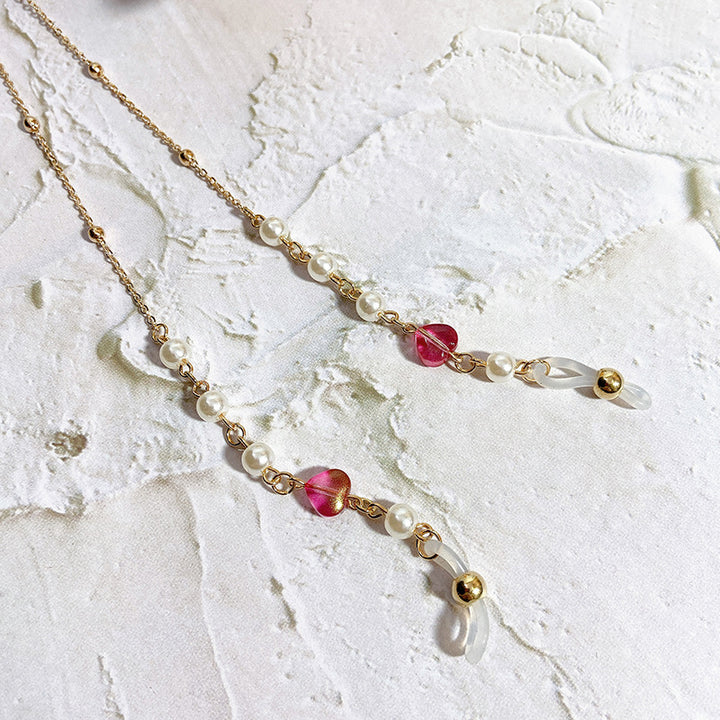 Elegant necklace with pearls and rubies Kalsten
