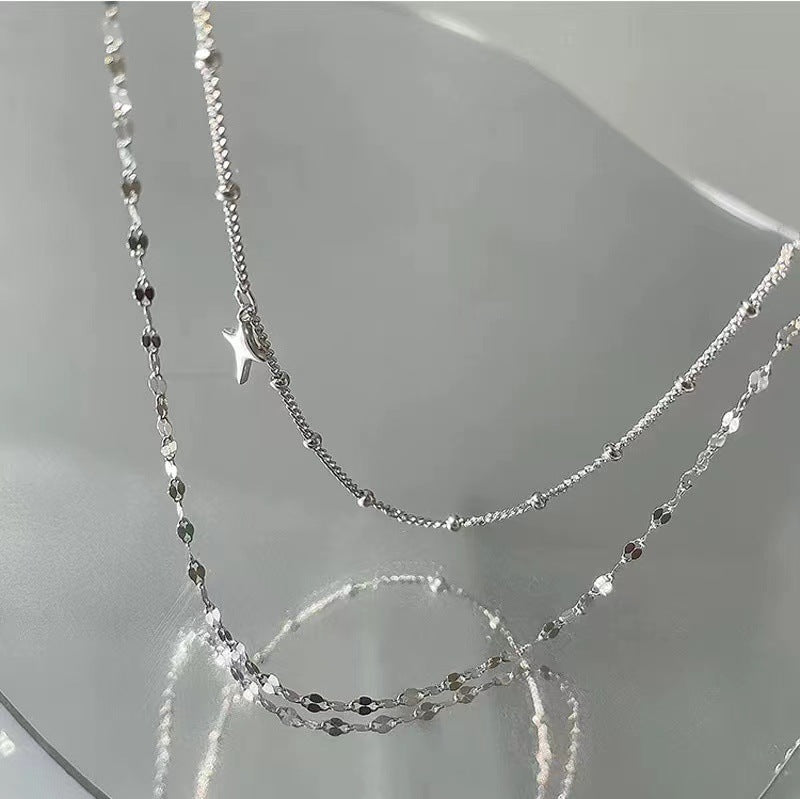 Layered Star and Dot Chain Necklace Kalsten