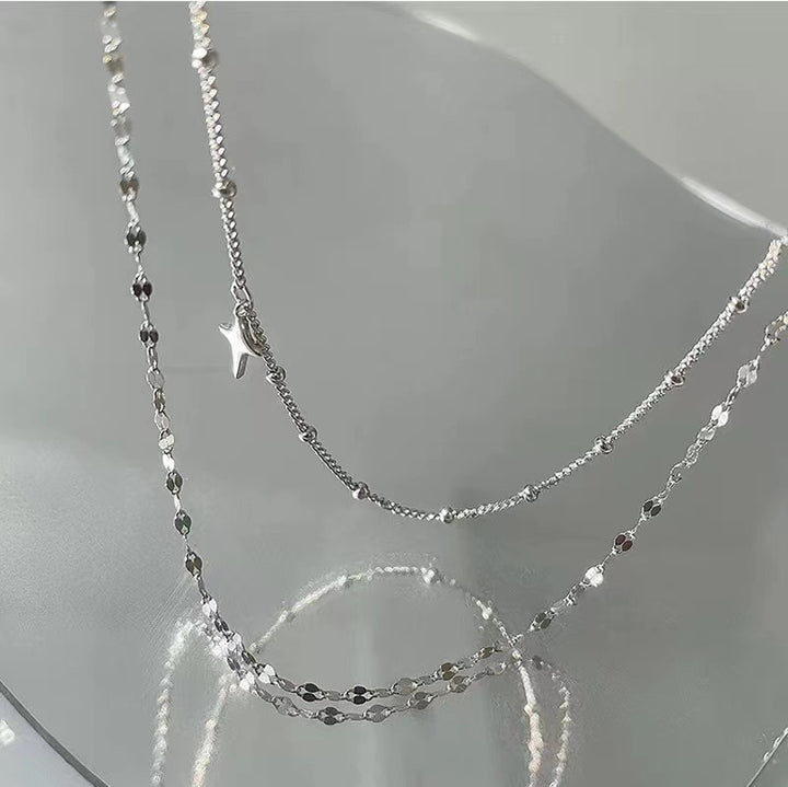 Layered Star and Dot Chain Necklace Kalsten