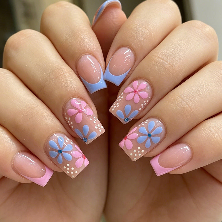 Artistic Floral Press-On Nail Tips Kalsten