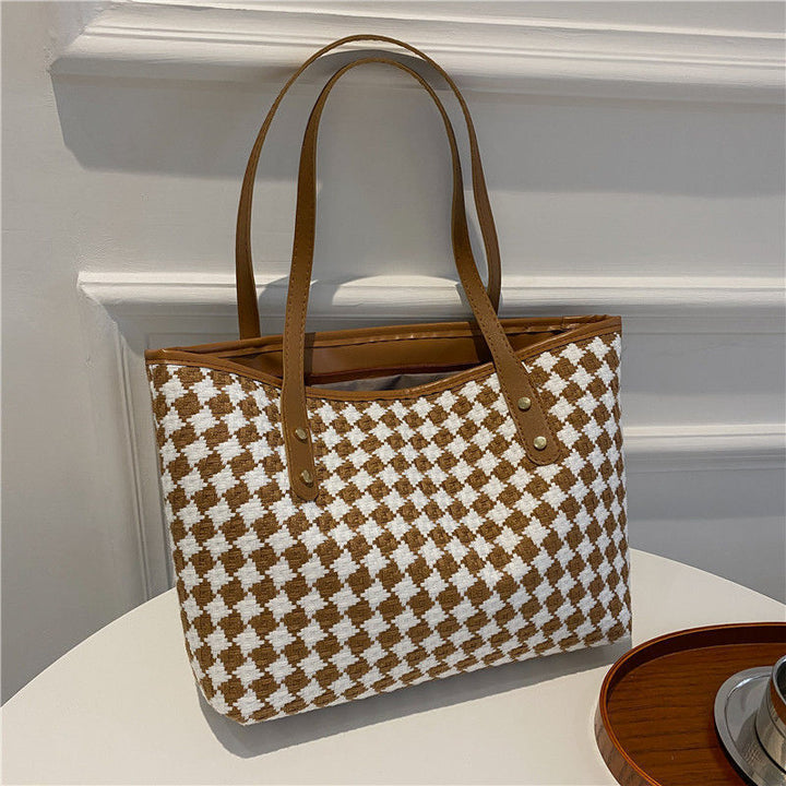 Woven Pattern Beach Tote Bag Kalsten