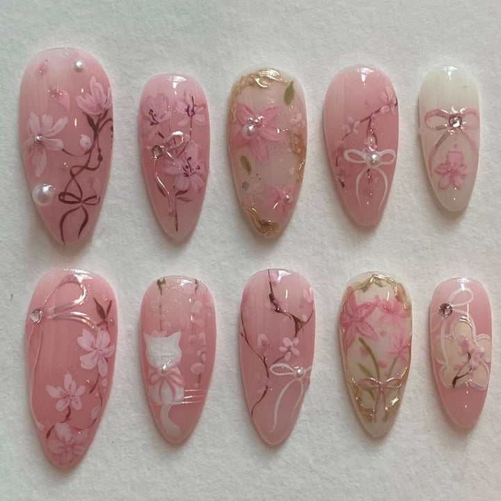 Floral Pattern Gel Nail Art Kalsten
