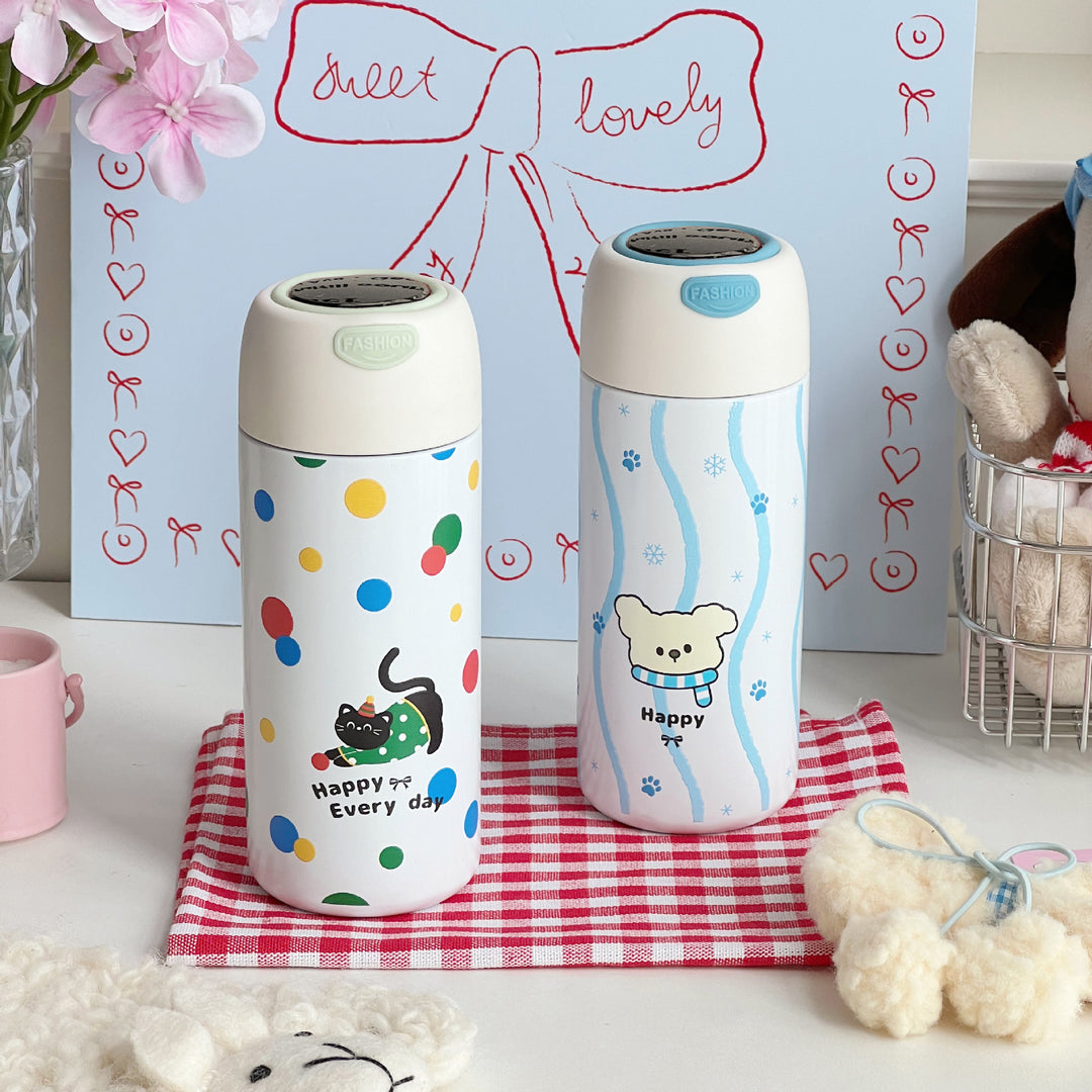 Women Insulated Water Bottle with Playful Animal Design Kalsten
