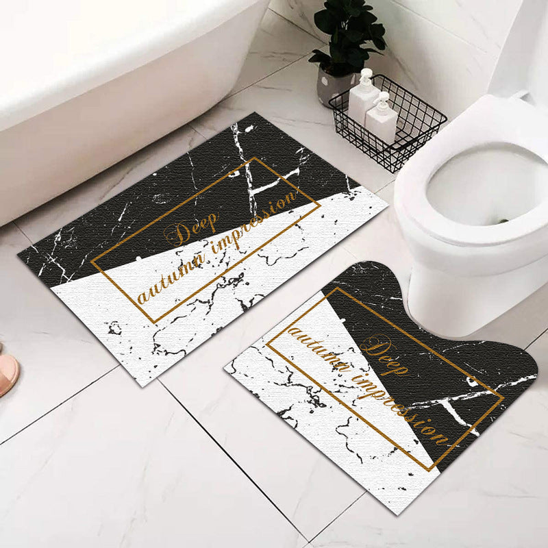 Abstract Geometric Bath Mat Set