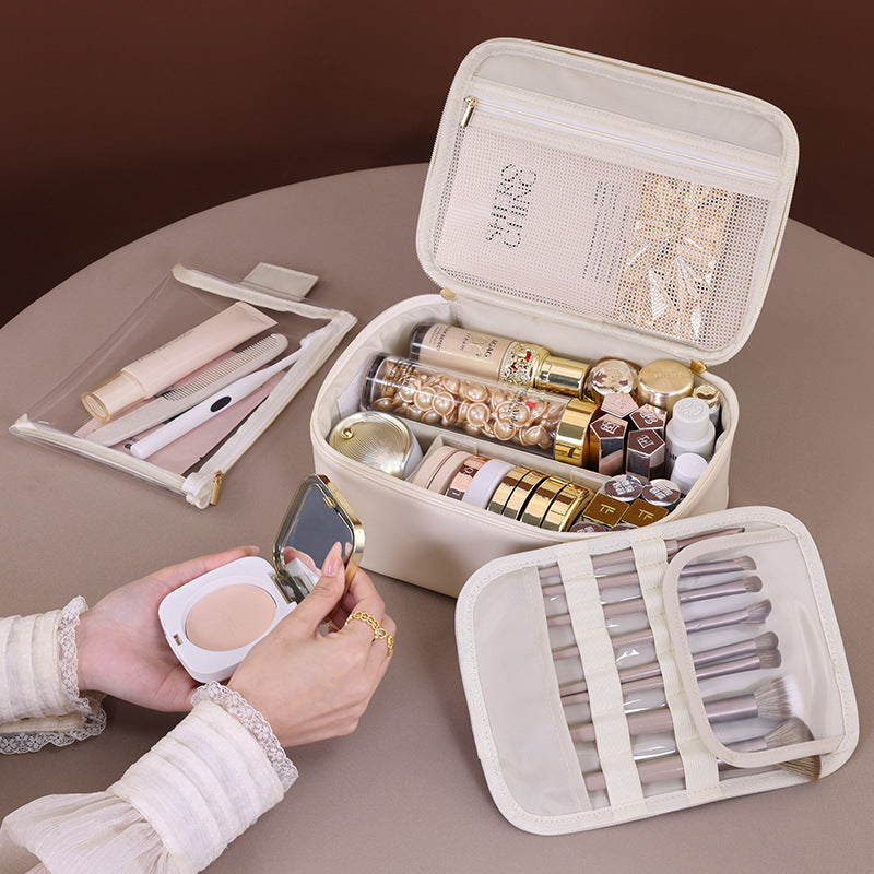 Cosmetic Organizer with Transparent Viewing Window and Practical Compartment System Kalsten
